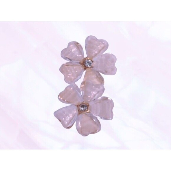 💗Nicole Miller NEW YORK" Pink Floral Cluster 16 Inch Necklace & Earrings NWT - Picture 2 of 6